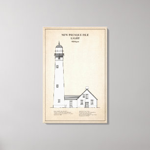 Impressão Em Tela New Presque Isle Lighthouse - Michigan - SBD