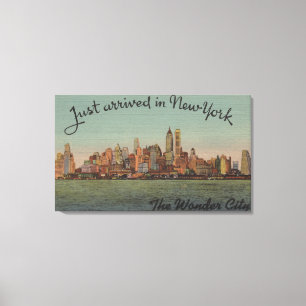 Impressão Em Tela New York, NY - apenas chegado - a cidade