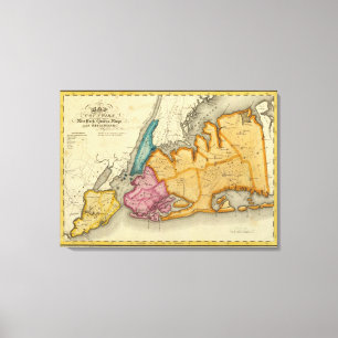 Impressão Em Tela New York, Queens, reis, condados de Richmond