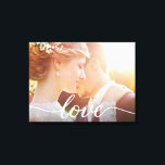 Impressão Em Tela Newlyweds: Escrita Personalizada Foto do Amor<br><div class="desc">Celebre o amor entre você e seu parceiro com nossa tela de desenho personalizada de fotos de amor nos recém-casados. Esta bela canvas permite-vos personalizá-la com a vossa fotografia de casamento favorita, capturando a essência do vosso dia especial. A canvas apresenta uma fonte elegante e moderna, criando a palavra "Amor"...</div>