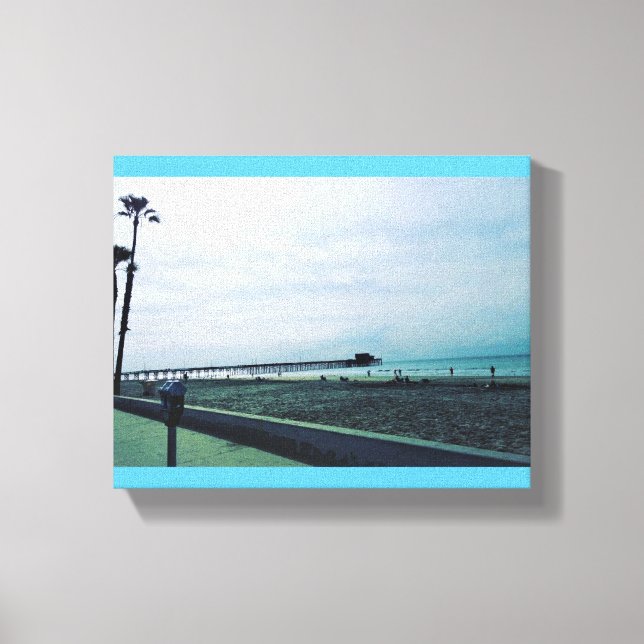 Impressão Em Tela Newport Pier, Newport Beach, Califórnia (Frente)