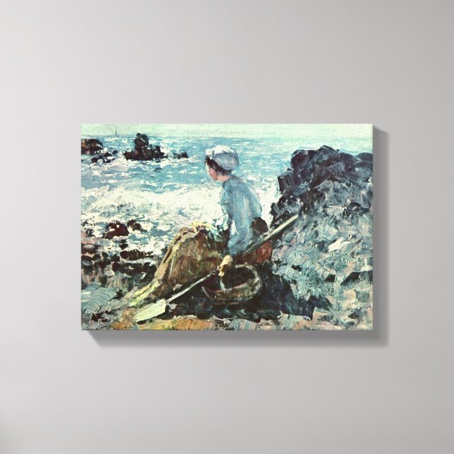 Impressão Em Tela Nicolae Grigorescu - pescadora de Granville (Frente)