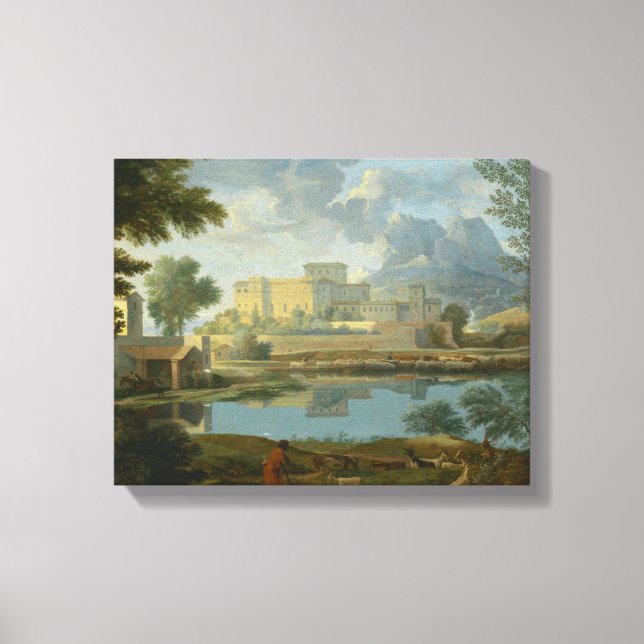 Impressão Em Tela Nicolas Poussin - Paisagem com Calma (Frente)