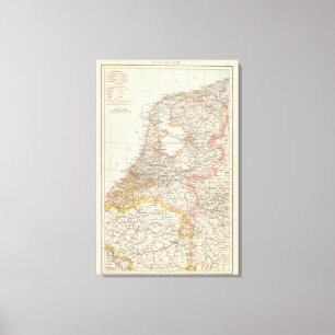 Impressão Em Tela Niederlande - mapa holandês