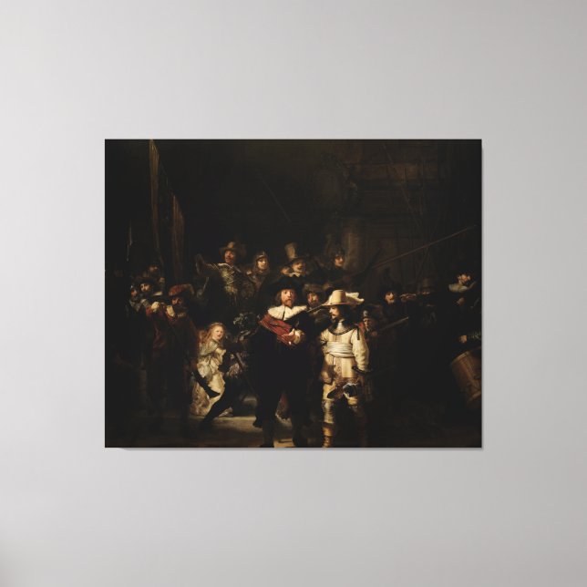 Impressão Em Tela Night Watch por Rembrandt (Frente)