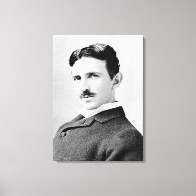 Impressão Em Tela Nikola Tesla Portrait (Frente)