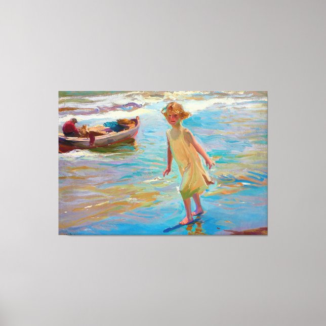 Impressão Em Tela Niña en la playa, Valência, por Joaquin Sorolla 19 (Frente)
