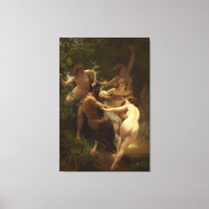 Impressão Em Tela Ninfas e Satyr por William-Adolphe Bouguereau