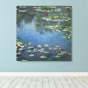Impressão Em Tela Ninféias por Claude Monet, Flores Vintage
