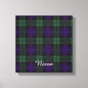 Impressão Em Tela Nixon clan Xadrez escocesa kilt tartan