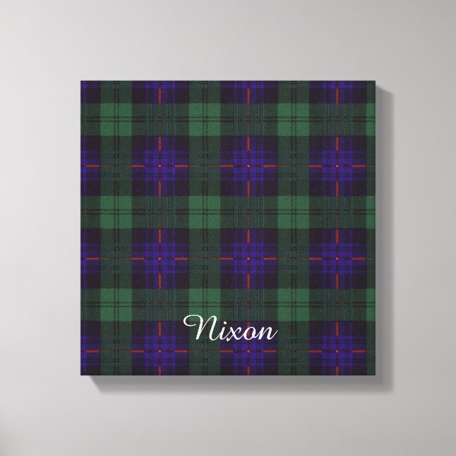Impressão Em Tela Nixon clan Xadrez escocesa kilt tartan (Frente)