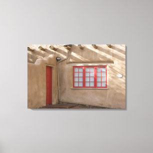 Impressão Em Tela NM, Novo México, Papais noeis Fe, Canyon Road, len