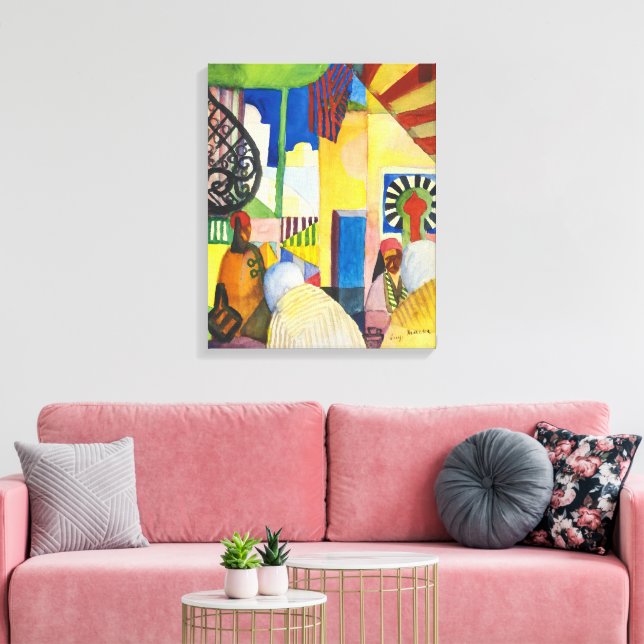 Impressão Em Tela No Bazar | Auguste Macke | (Insitu(Sala de estar))