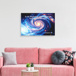 Impressão Em Tela No começo, Deus e Criação Verso