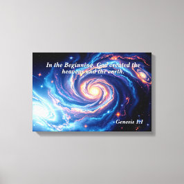 Impressão Em Tela No começo, Deus e Criação Verso