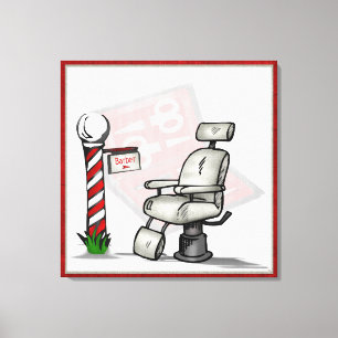 Impressão Em Tela No Decor Do Compro Barber