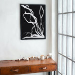 Impressão Em Tela Nó do buquê: Abstrato preto e branco<br><div class="desc">Impressão de abstrato com esquema de cores acromático (preto e branco)</div>