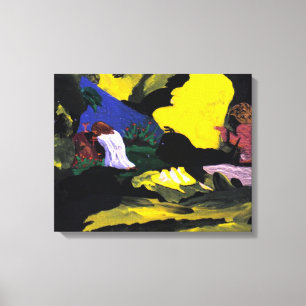 Impressão Em Tela No Jardim Rezando Tela de Jesus