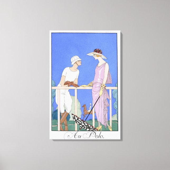 Impressão Em Tela No Polo, 1920-29 (impressão de pochoir) (Frente)