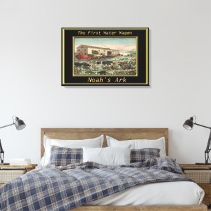 Impressão Em Tela Noah Ark Genesis 6 Animais Esperando