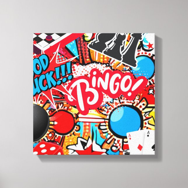 Impressão Em Tela Noite de jogo (Frente)