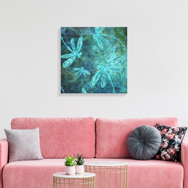 Impressão Em Tela Noite de Libélula Estrelada (Insitu(Sala de estar))