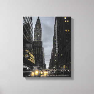 Impressão Em Tela Noite de Manhattan
