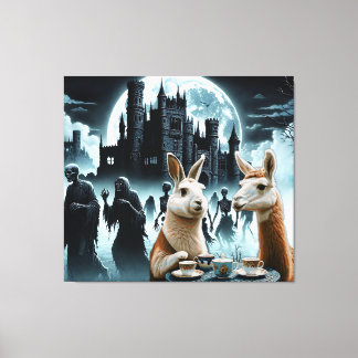 Impressão Em Tela Noite do Morto Tea Party