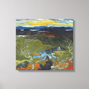 Impressão Em Tela Noite do primavera de Helmer Osslund atrás de