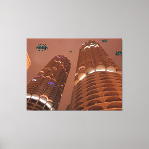 Impressão Em Tela Noite dos Invasores da Marina City