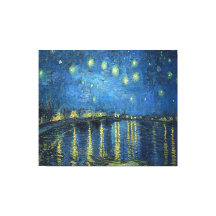 Noite Estrelada sobre o Ródano de Van Gogh 