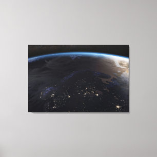 Impressão Em Tela Noite, Extremo Norte Europa