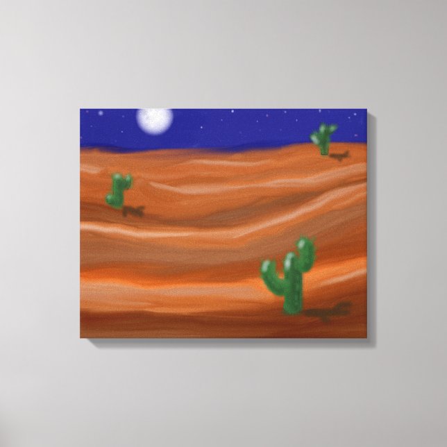 Impressão Em Tela Noite no deserto (Frente)