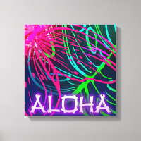 Noite Tropical de Luau Elétrico Neon Aloha