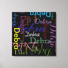 Impressão Em Tela Nome com padrão tipográfico