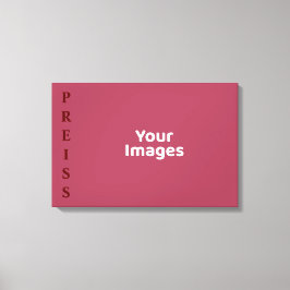 Impressão Em Tela Nome da Família Burgundy Exibição de Fotografia Te