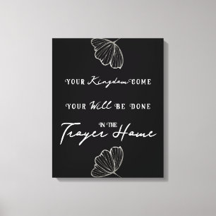 Impressão Em Tela Nome da Família Personalizada de Oração de Bíblia 