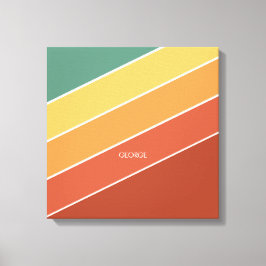 Impressão Em Tela nome das faixas diagonais mínimas coloridas