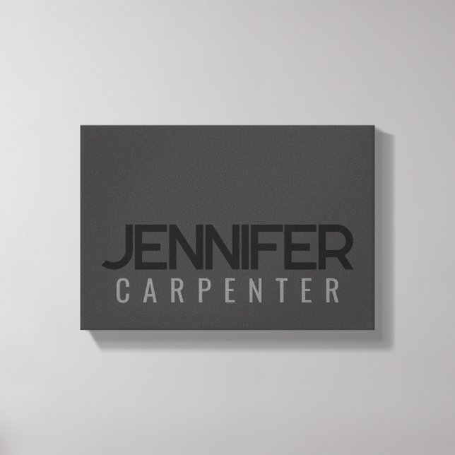 Impressão Em Tela Nome de adição moderno e elegante profissional (Frente)