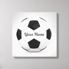 Impressão Em Tela Nome Personalizado da Bola de Futebol Decor