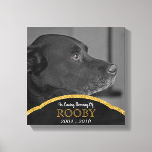 Impressão Em Tela Nome personalizado da foto do animal de estimaçã