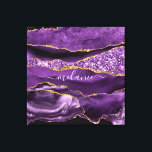 Impressão Em Tela Nome Personalizado de Geodo Glitter Dourado Violet<br><div class="desc">Agate Purple Violet Glitter Geode Dourado Nome Personalizado do Sparkle Marble Personalizado Birthday - Aniversário ou Oferta de Casamento - Adicione Seu Nome - Texto ou Remover - Torne Seu Presente Especial - Redimensione e mova ou adicione texto / elementos com a ferramenta de personalização. Design por MIGNED. Por favor,...</div>