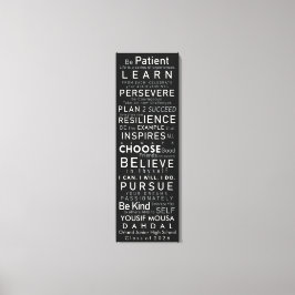 Impressão Em Tela Nome Personalizado Escola, Motivação de Vida - YMD