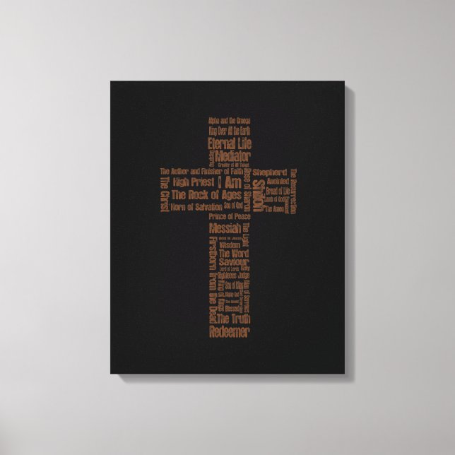 Impressão Em Tela Nomes da Cruz de Jesus (Frente)