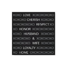 Nomes de Casal Personalizados, XOXO Preto e Branco