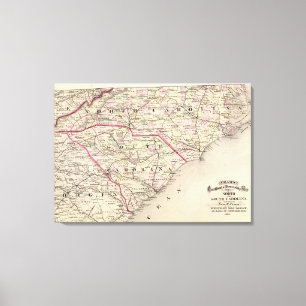 Impressão Em Tela Norte e South Carolina