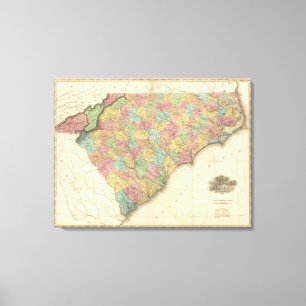 Impressão Em Tela Norte e South Carolina 3