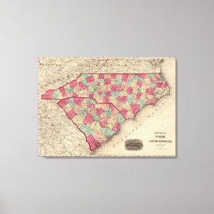 Impressão Em Tela Norte e South Carolina 5