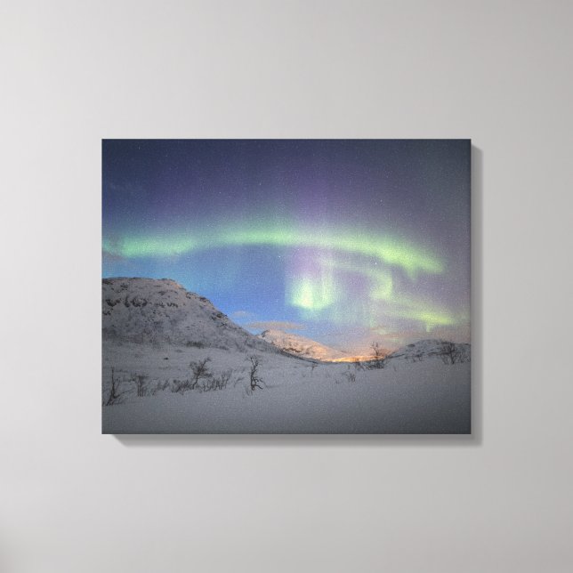 Impressão Em Tela Norte Lights Noruega (Frente)