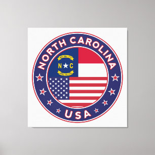 Impressão Em Tela North Carolina, USA States, North Carolina poster